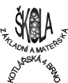 logo firmy: Základní škola a mateřská škola Brno, Kotlářská 4, příspěvková organizace